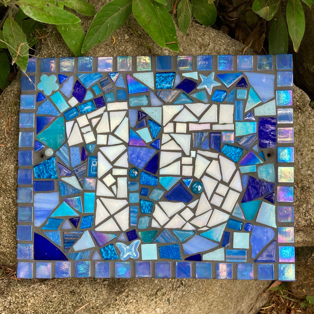 Custom Made Mosaic House Number,  2 Digits - 25 x 20cm RECTANGLE