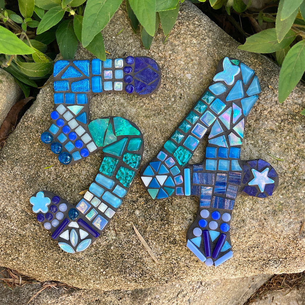 Custom Made Large Individual Cut Out Mosaic House Number(s)
