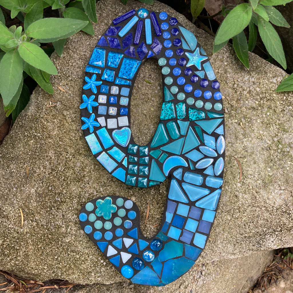 Custom Made Large Individual Cut Out Mosaic House Number(s)