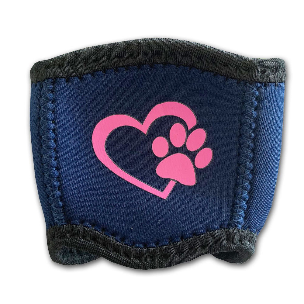 Neoprene Wine Cooler for Dog Lovers Heart with Paw Design