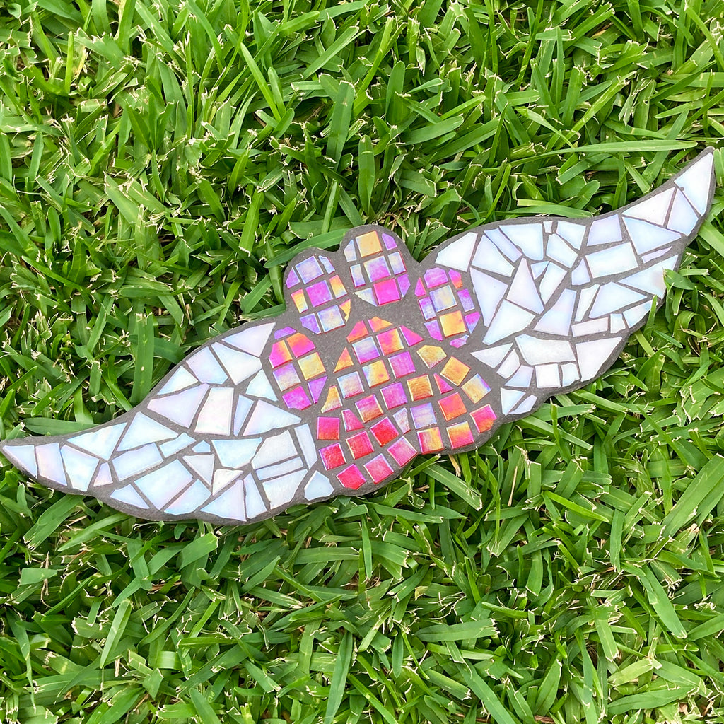 Pet Memorial Mosaic - Paw with Angel Wings