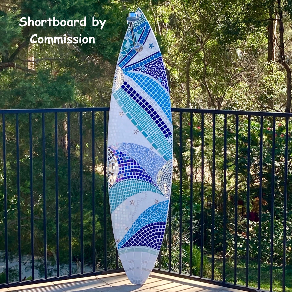 Surfboard Garden Art Mosaic - 70cm x 26cm