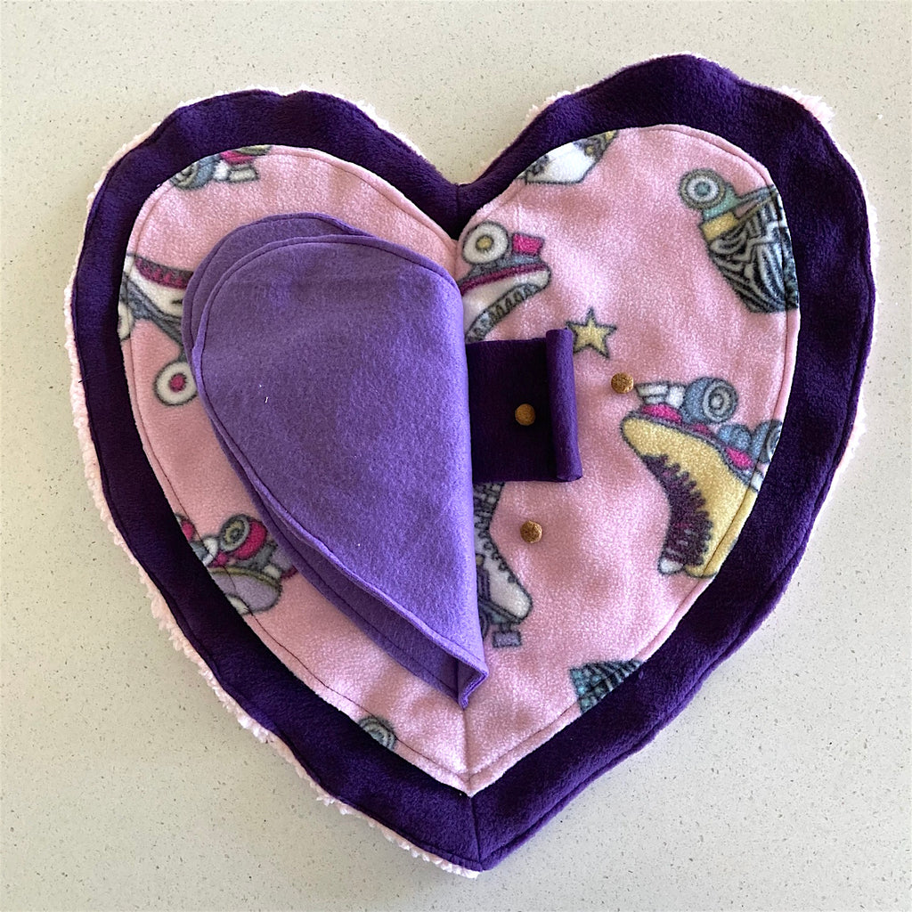 Heart Fleece Snuffle Activity Mat - Dog Enrichment Puzzle