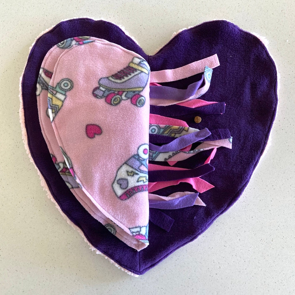 Heart Fleece Snuffle Activity Mat - Dog Enrichment Puzzle