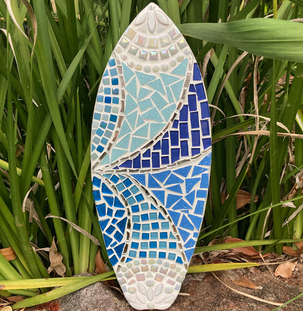 Mini Surfboard Mosaic Art