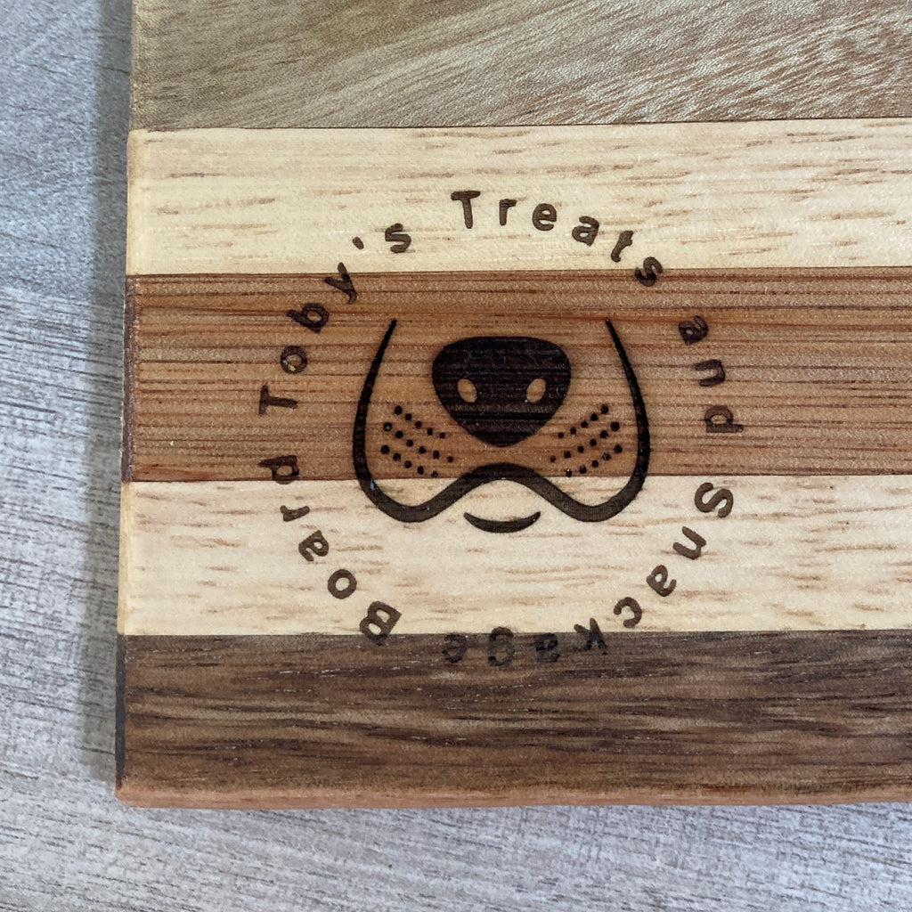 Personalised Edge Grain Wooden Treat and Food Prep Cutting Board