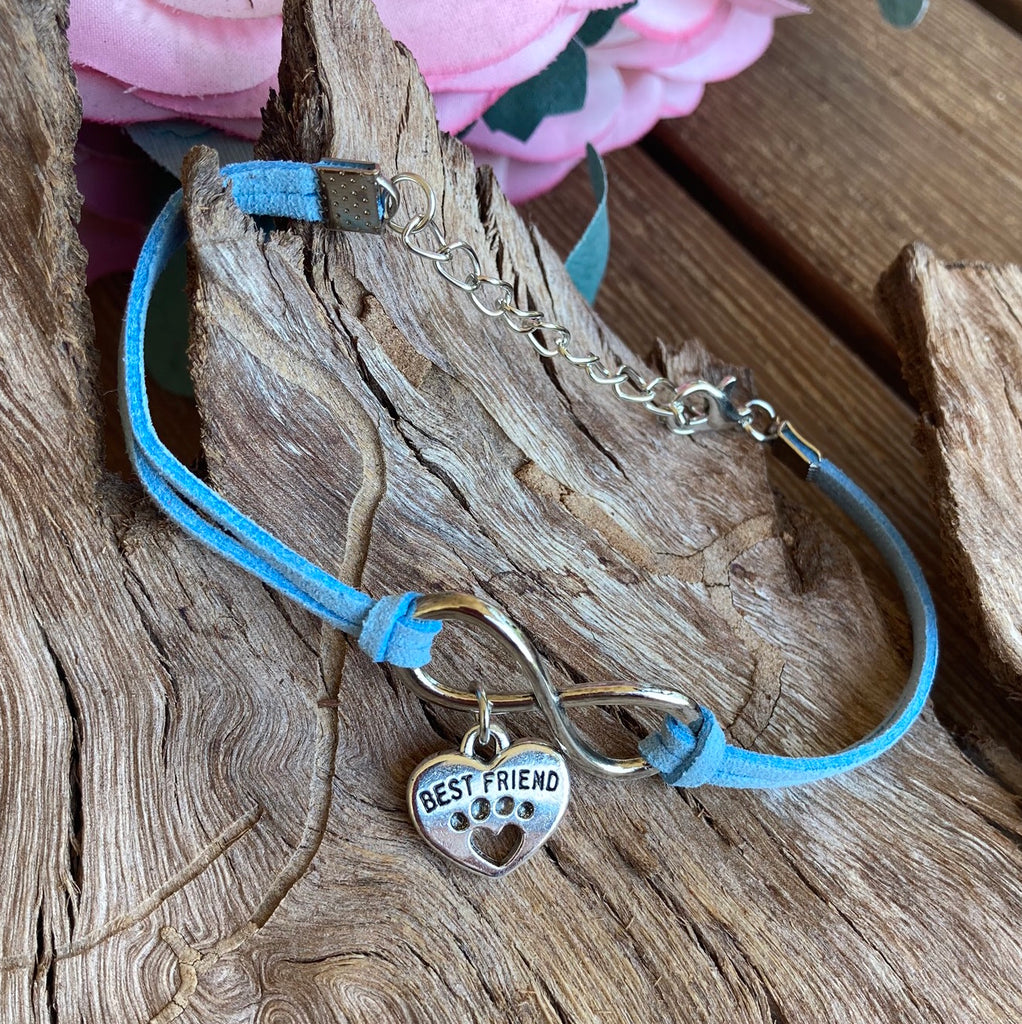 Dog Love Infinity Bracelet - Blue