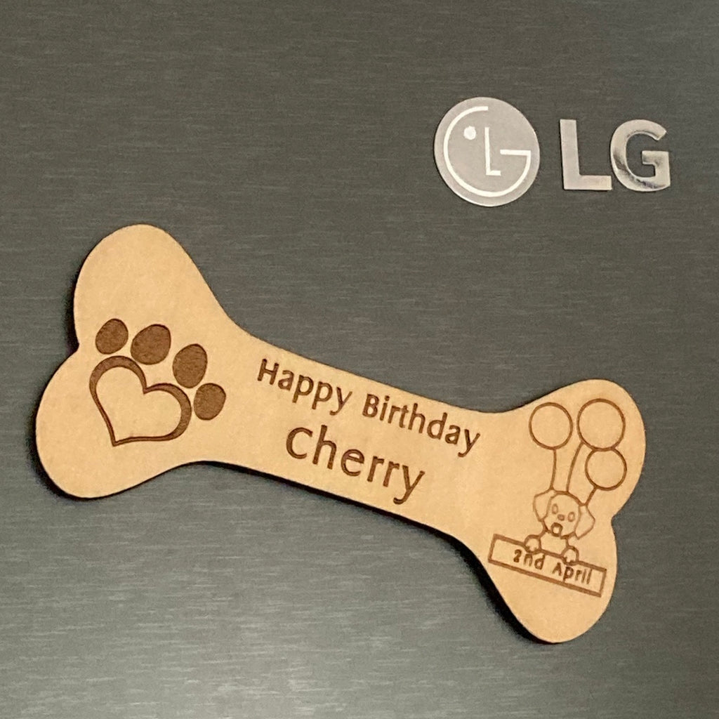 Wooden Personalised "Happy Birthday" Celebration Bone