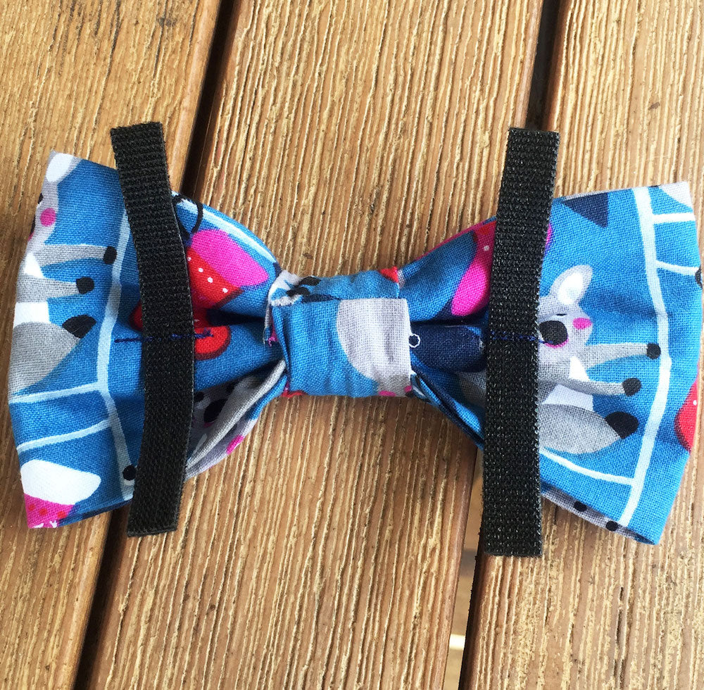 Xmas Dog Bow Tie, "Blue Koalas"