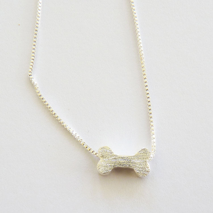 925 Sterling Silver Dog Bone Necklace