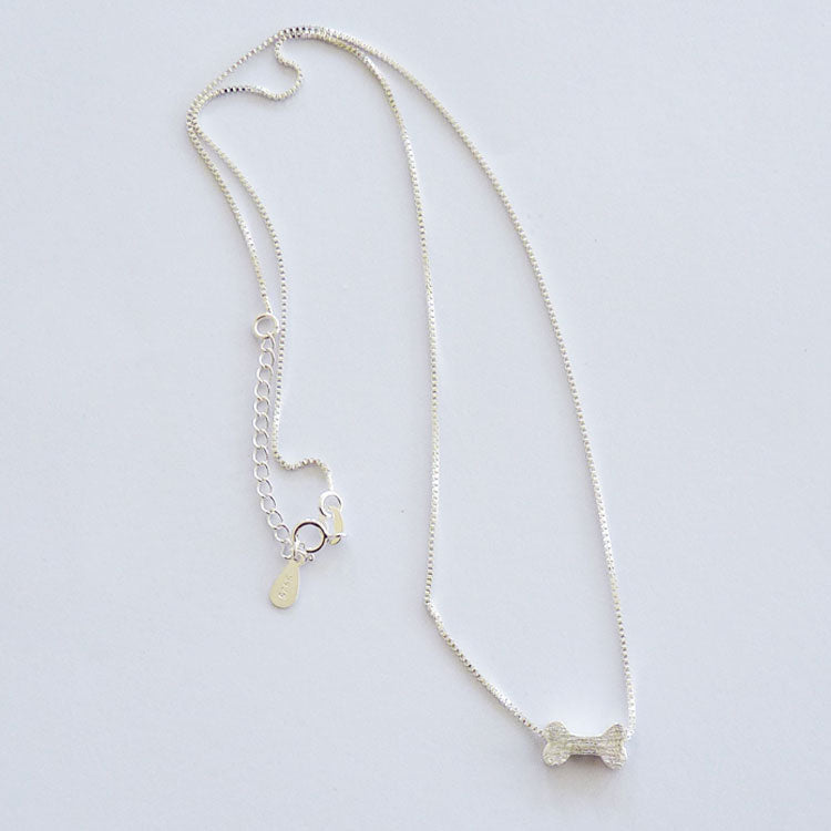 925 Sterling Silver Dog Bone Necklace