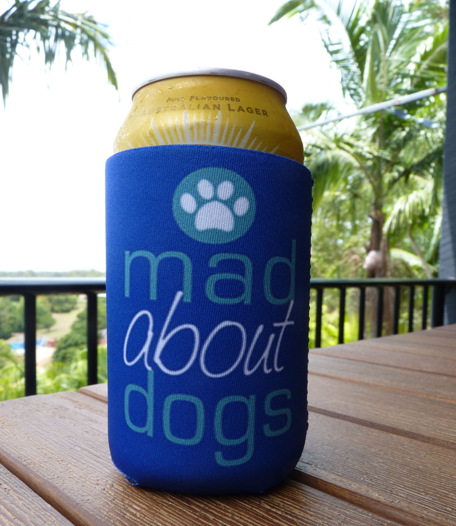Neoprene Beer / Stubby Cooler for Dog Lovers - MAD ABOUT DOGS!!