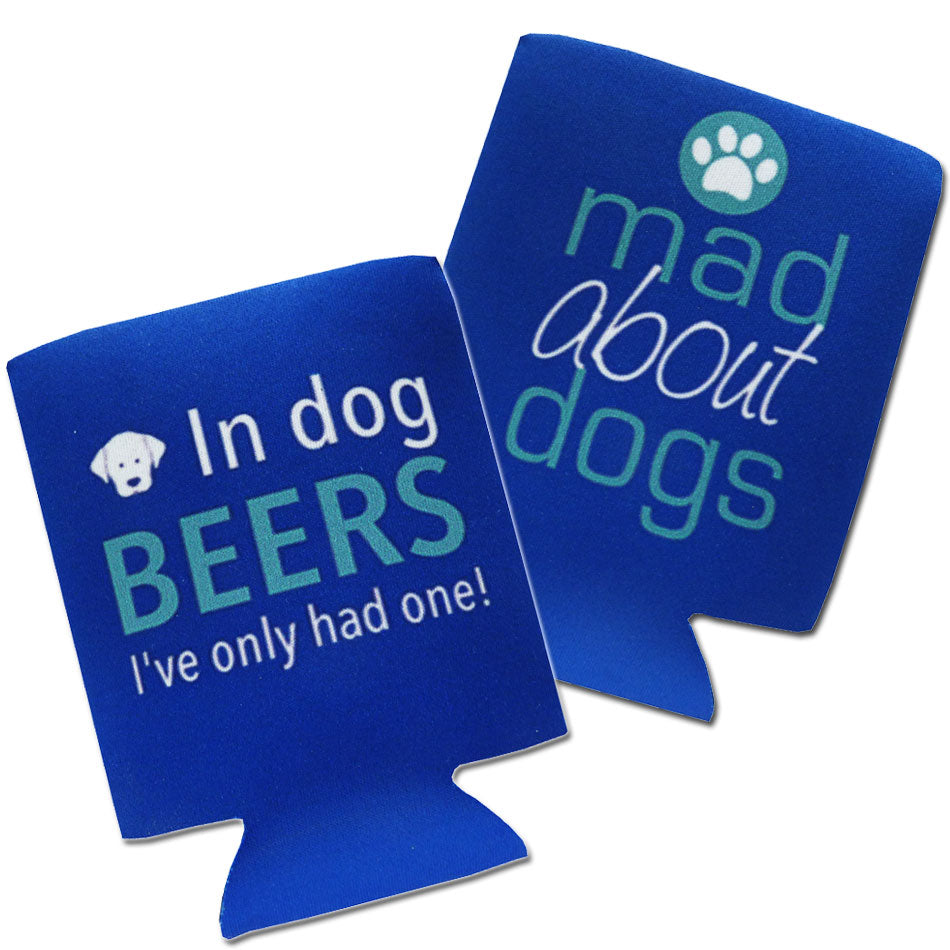 Set of 2 Neoprene Beer / Stubby Cooler for Dog Lovers